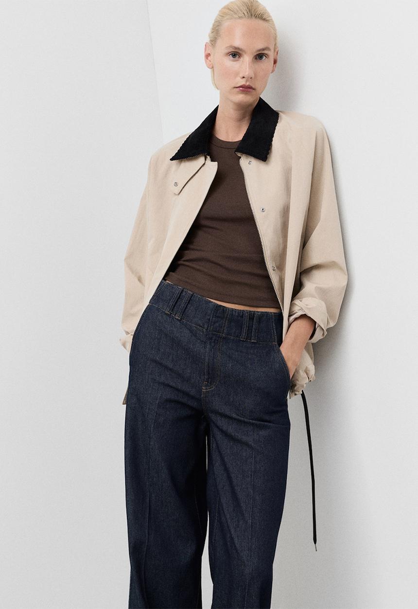 MANGO - Trousers mar  -  open blue