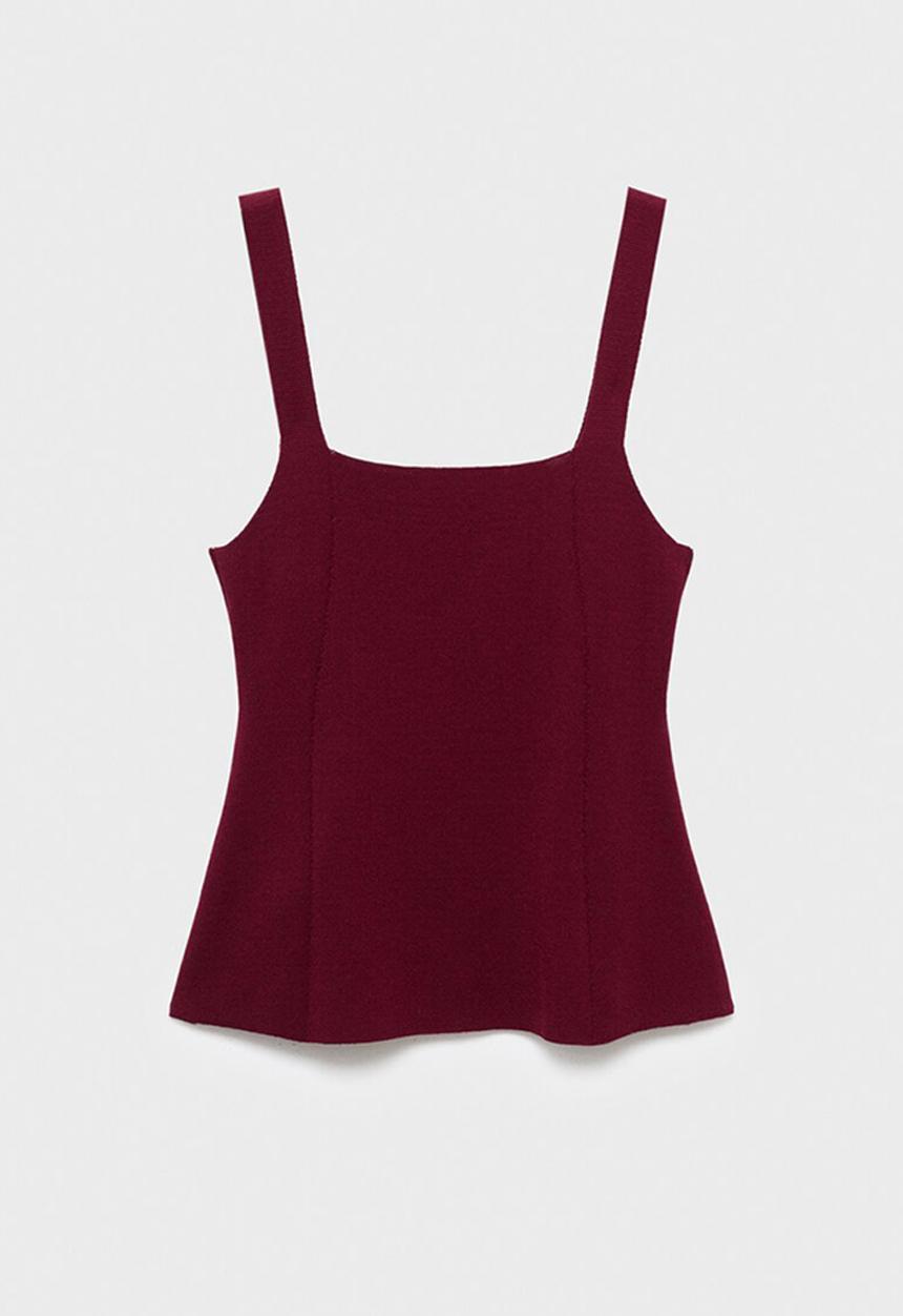 MANGO - Top pepito - dark red