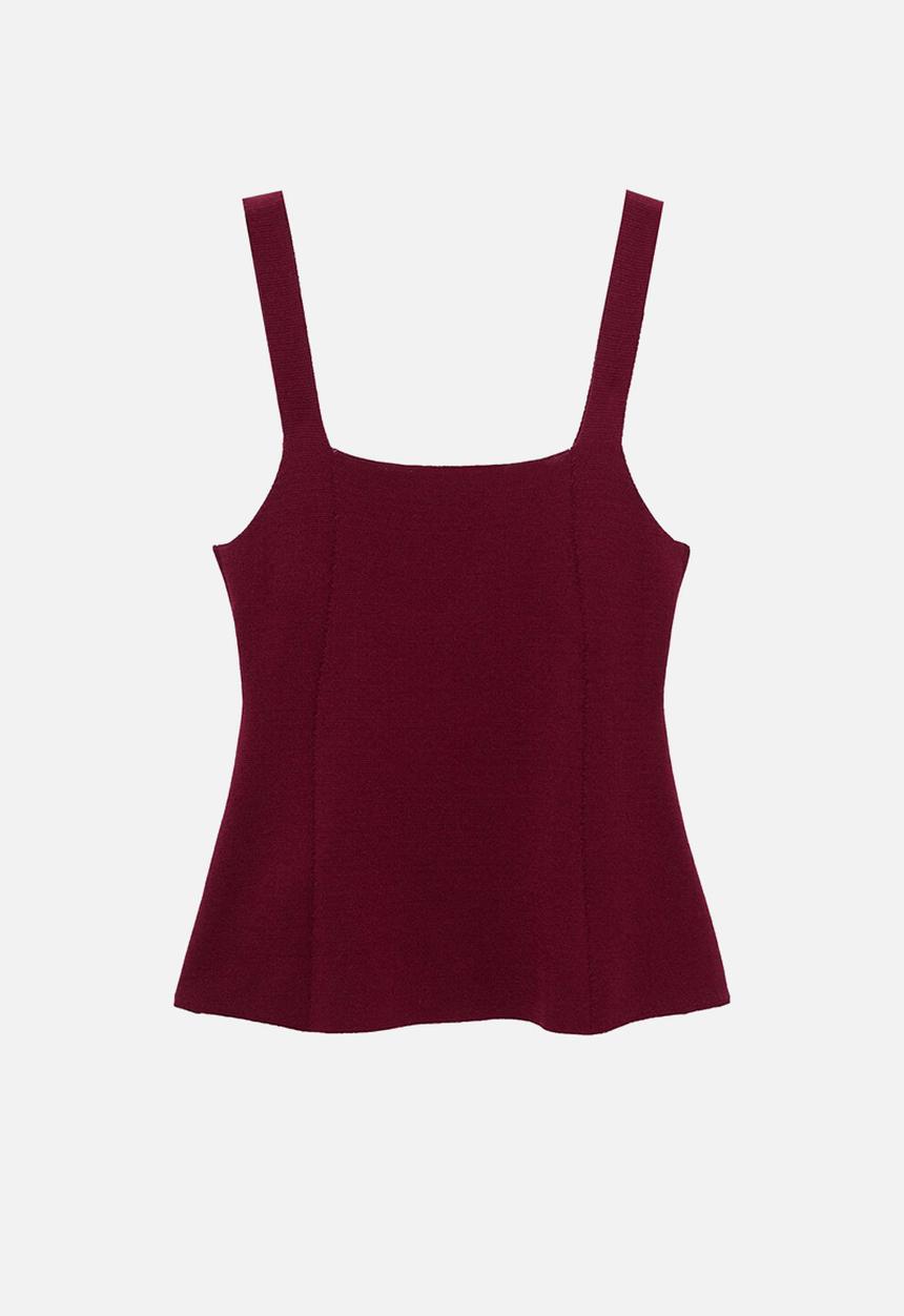 MANGO - Top pepito - dark red