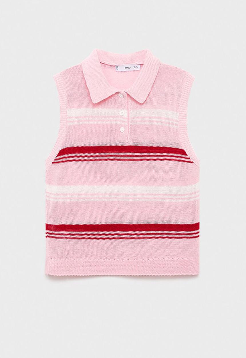 MANGO - Top polito - light/ pastel pink