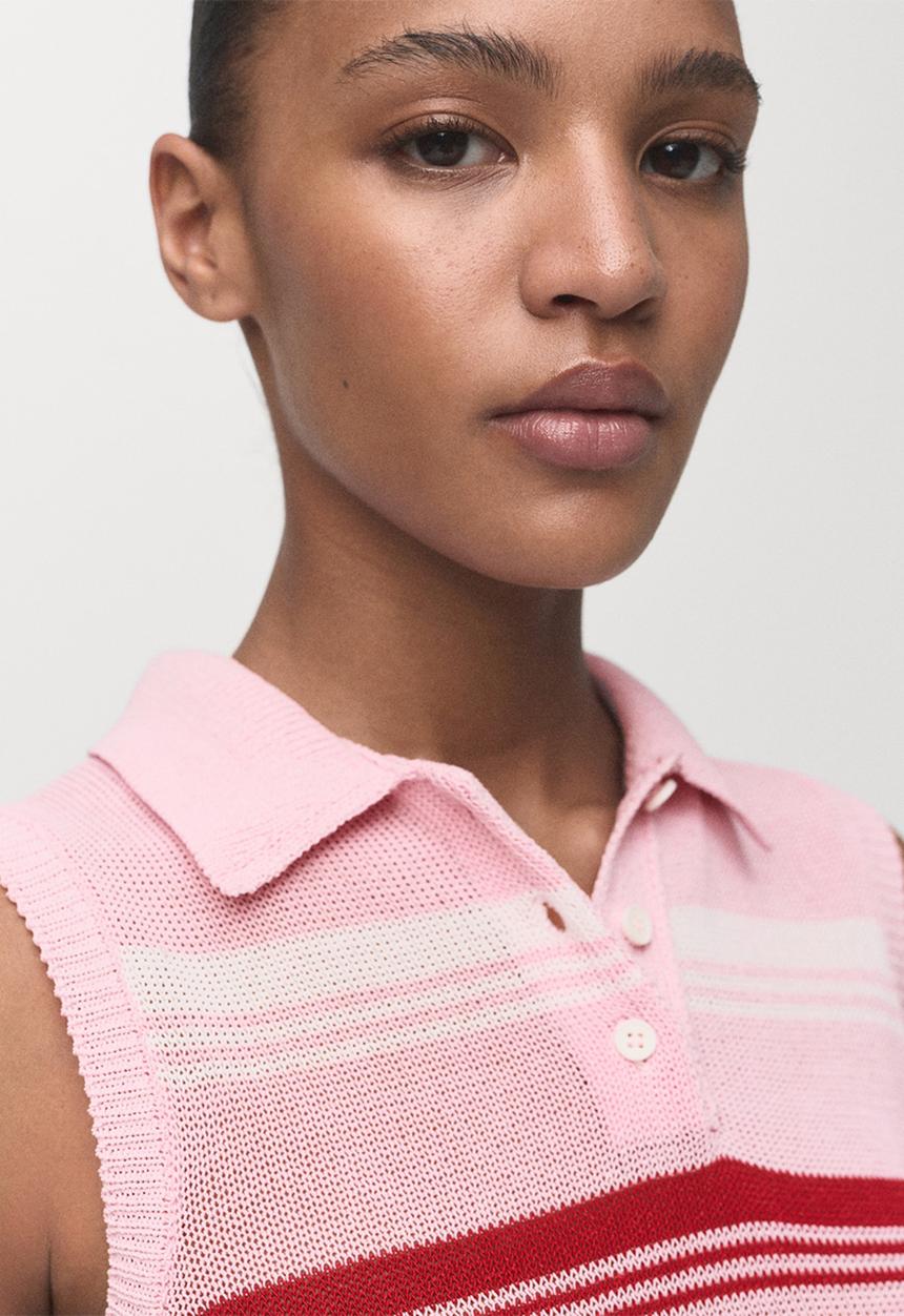 MANGO - Top polito - light/ pastel pink