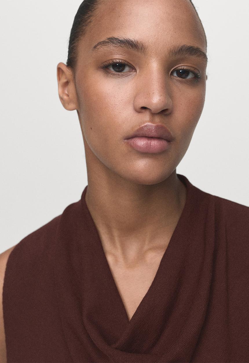 MANGO - Top waterfal - brown