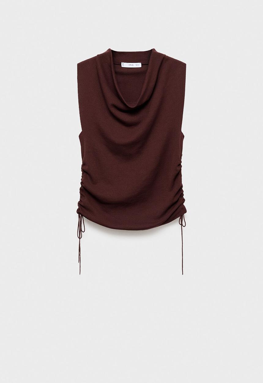 MANGO - Top waterfal - brown