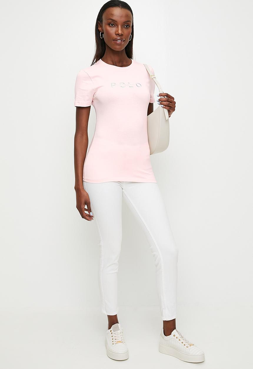 POLO - Lara short sleeve embroidered T-shirt - dusk pink