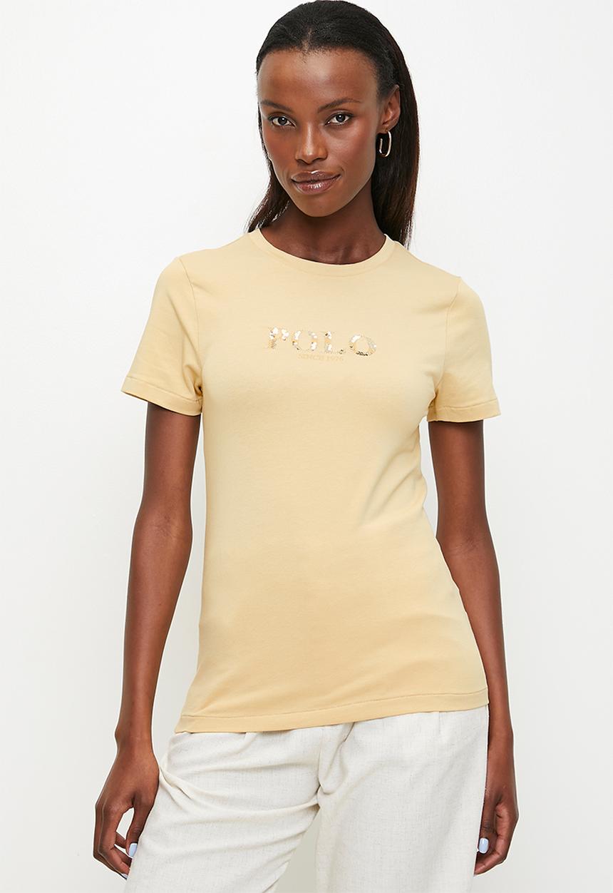 POLO - Wmn Ash s/s Logo T-Shirt - Stone