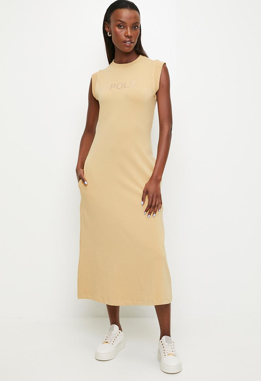 POLO - Wmn Mila s/s Casual Dress - Stone