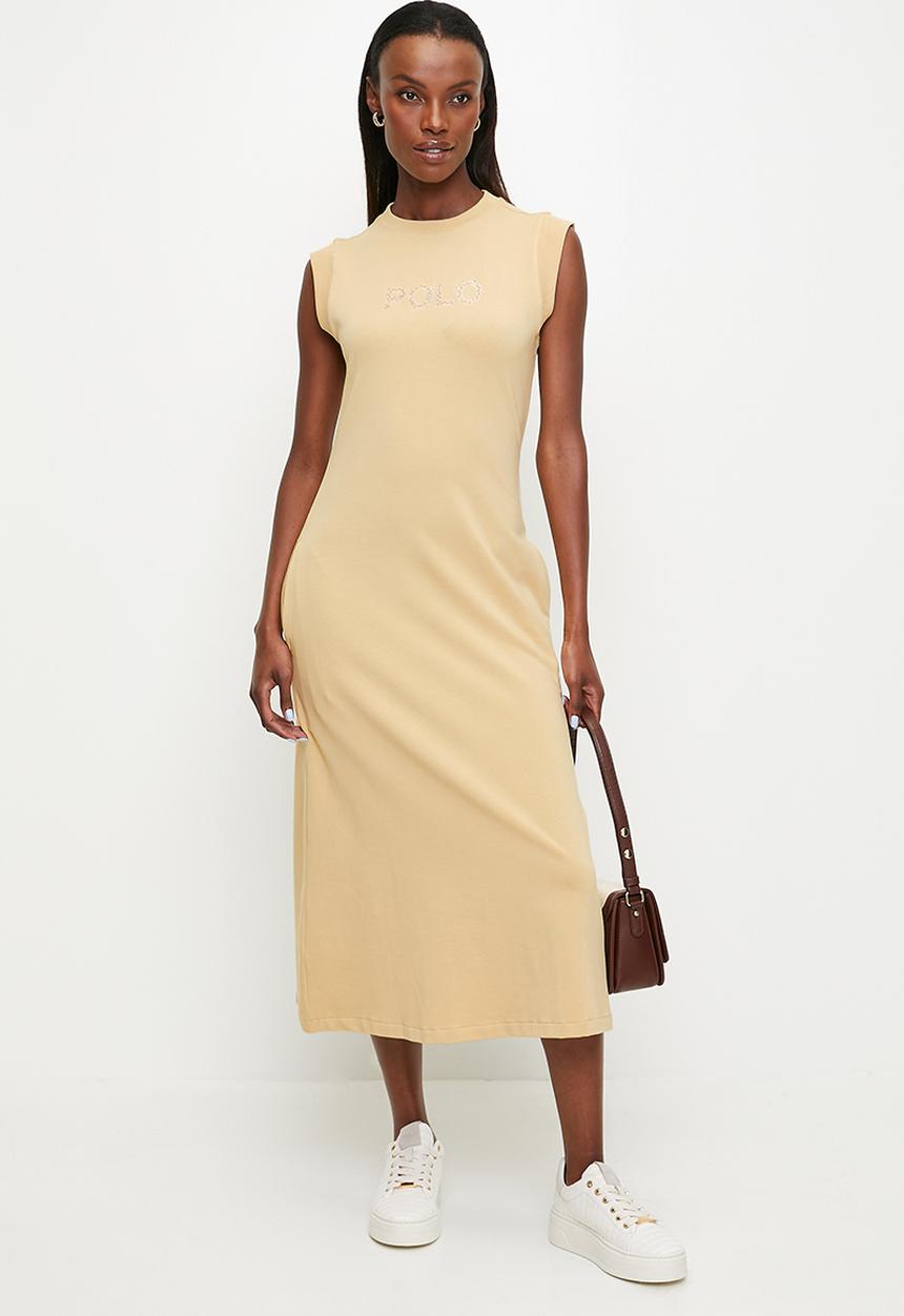 POLO - Wmn Mila s/s Casual Dress - Stone