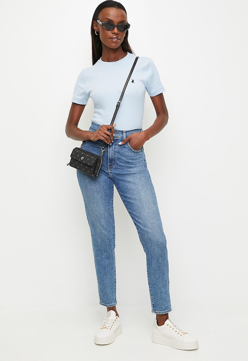 POLO - Lucy short sleeve ribbed T-shirt - sky blue