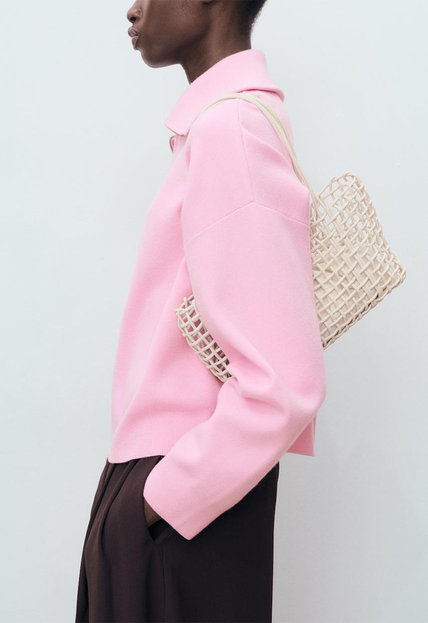 MANGO - Jersey lucca - light pastel pink