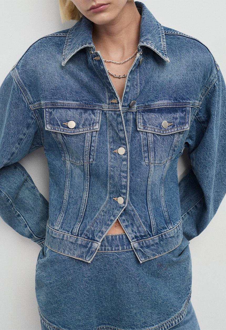 MANGO - Jacket newdana -  open-blue