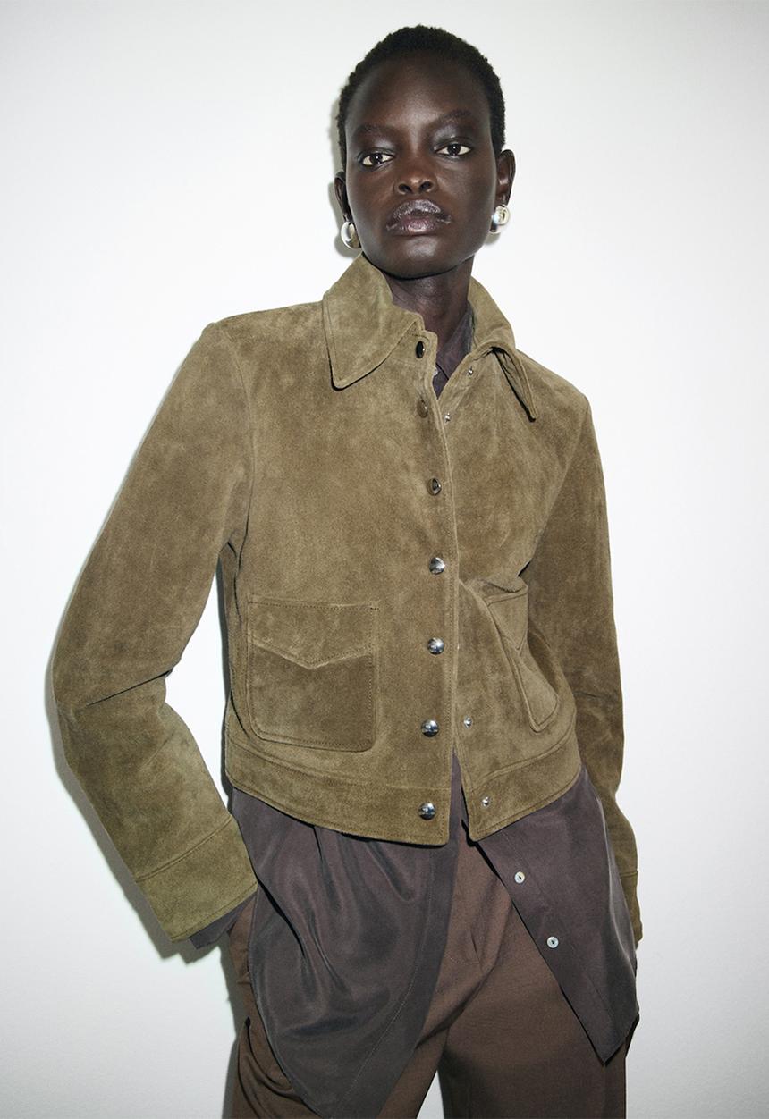 MANGO - Chaqueta claudia - beige/khaki
