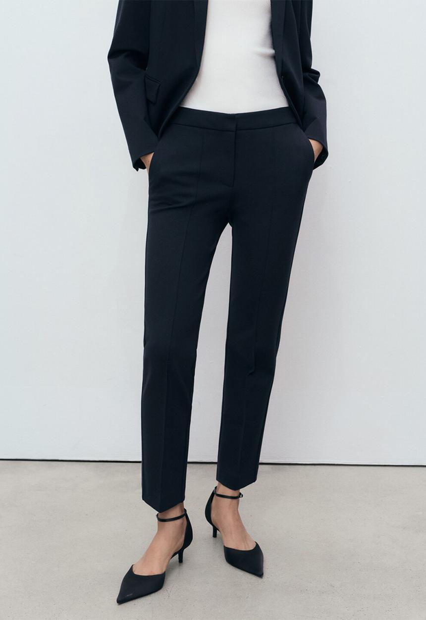 MANGO - Trousers paloma  - navy