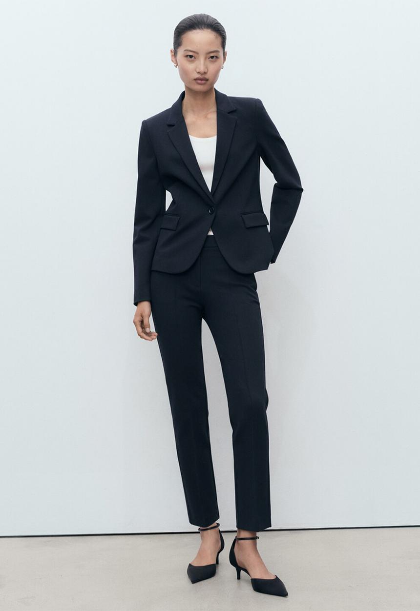 MANGO - Trousers paloma  - navy