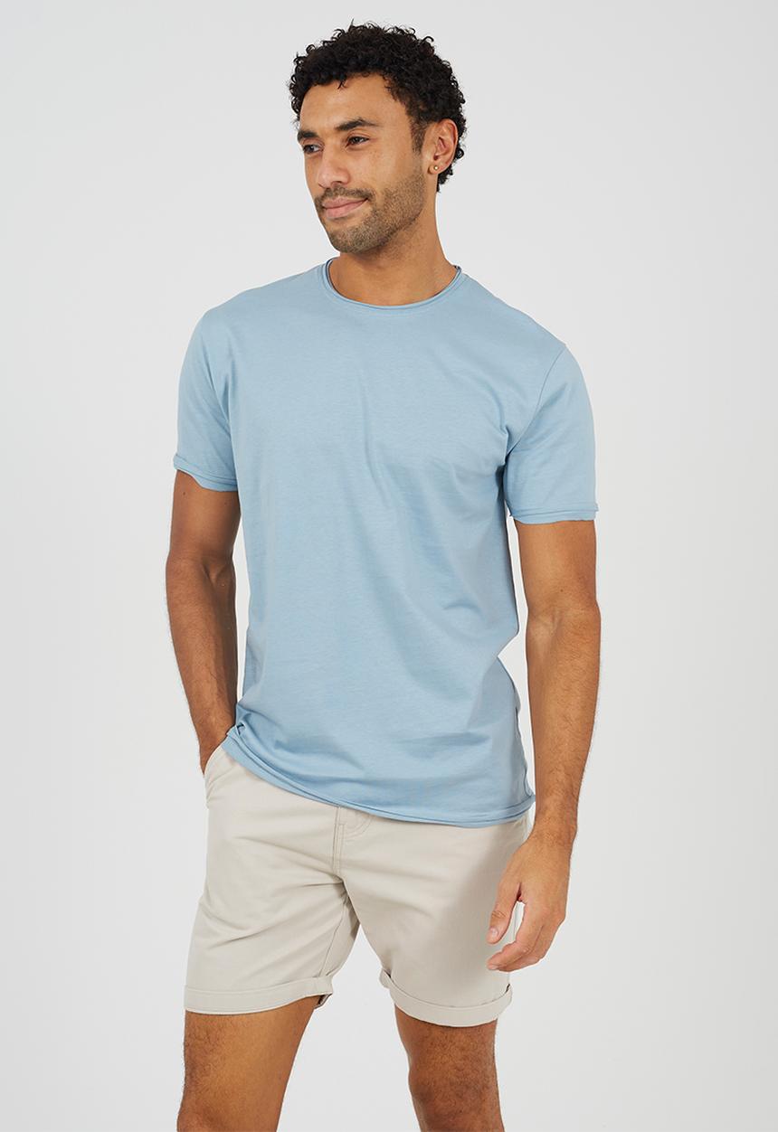 Brave Soul - Crew Neck T-Shirt - Steel Blue