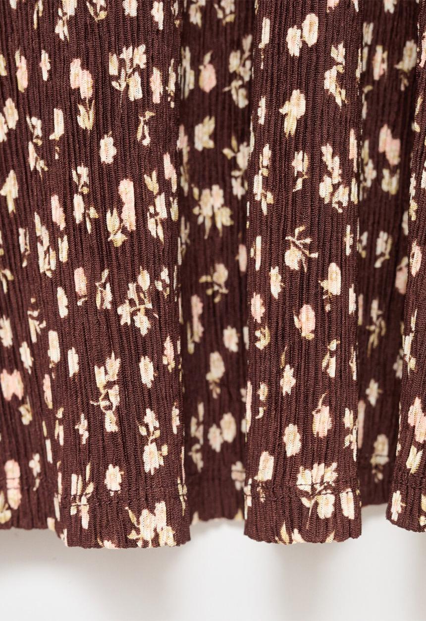 MANGO - Dress pome  - brown