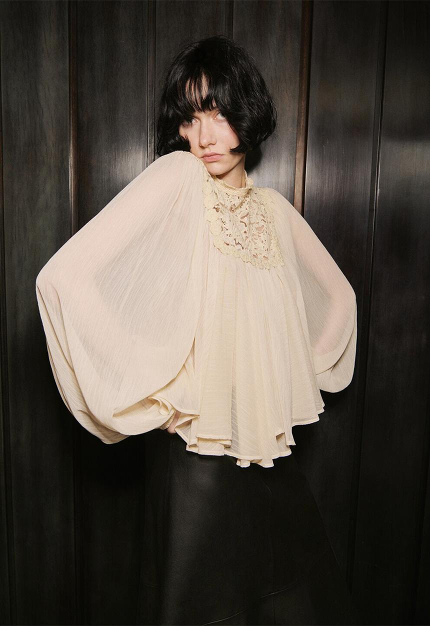 MANGO - Blouse regina -  light beige