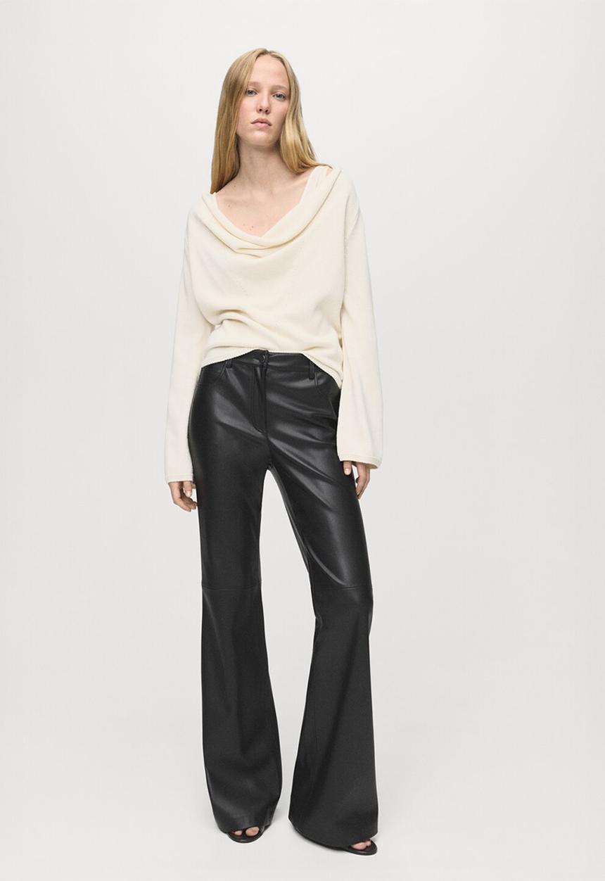 MANGO - Pantalon connie - black