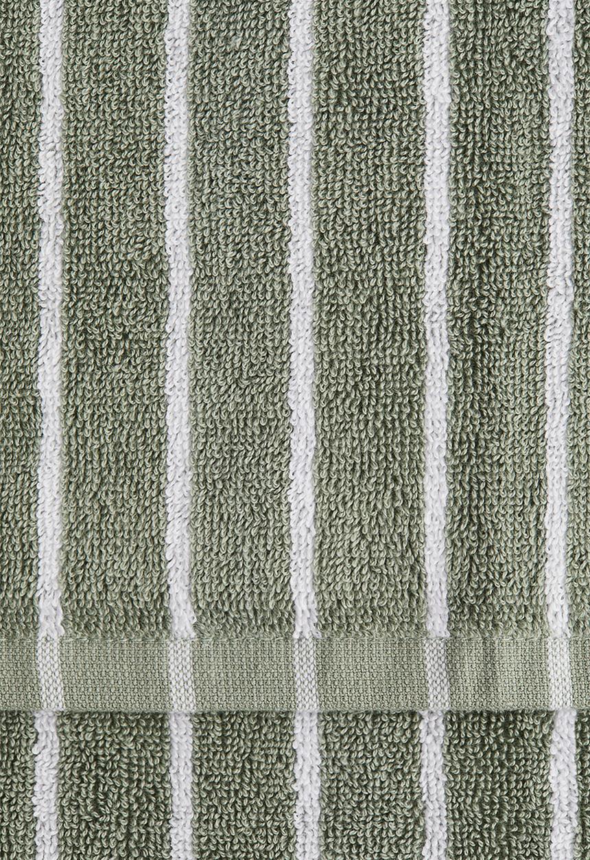 H&M - Striped hand towel - green