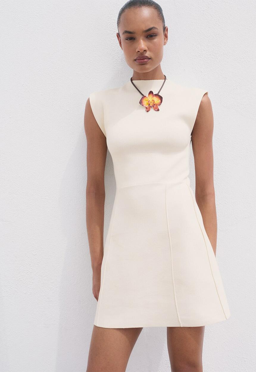 MANGO - Dress domino - light  beige 