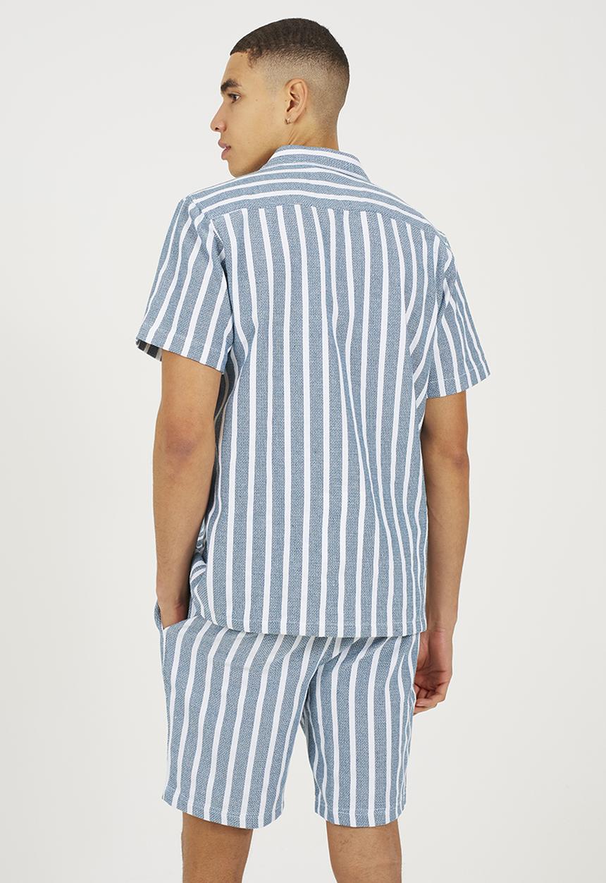 Brave Soul - Collar Shirt - Blue & White