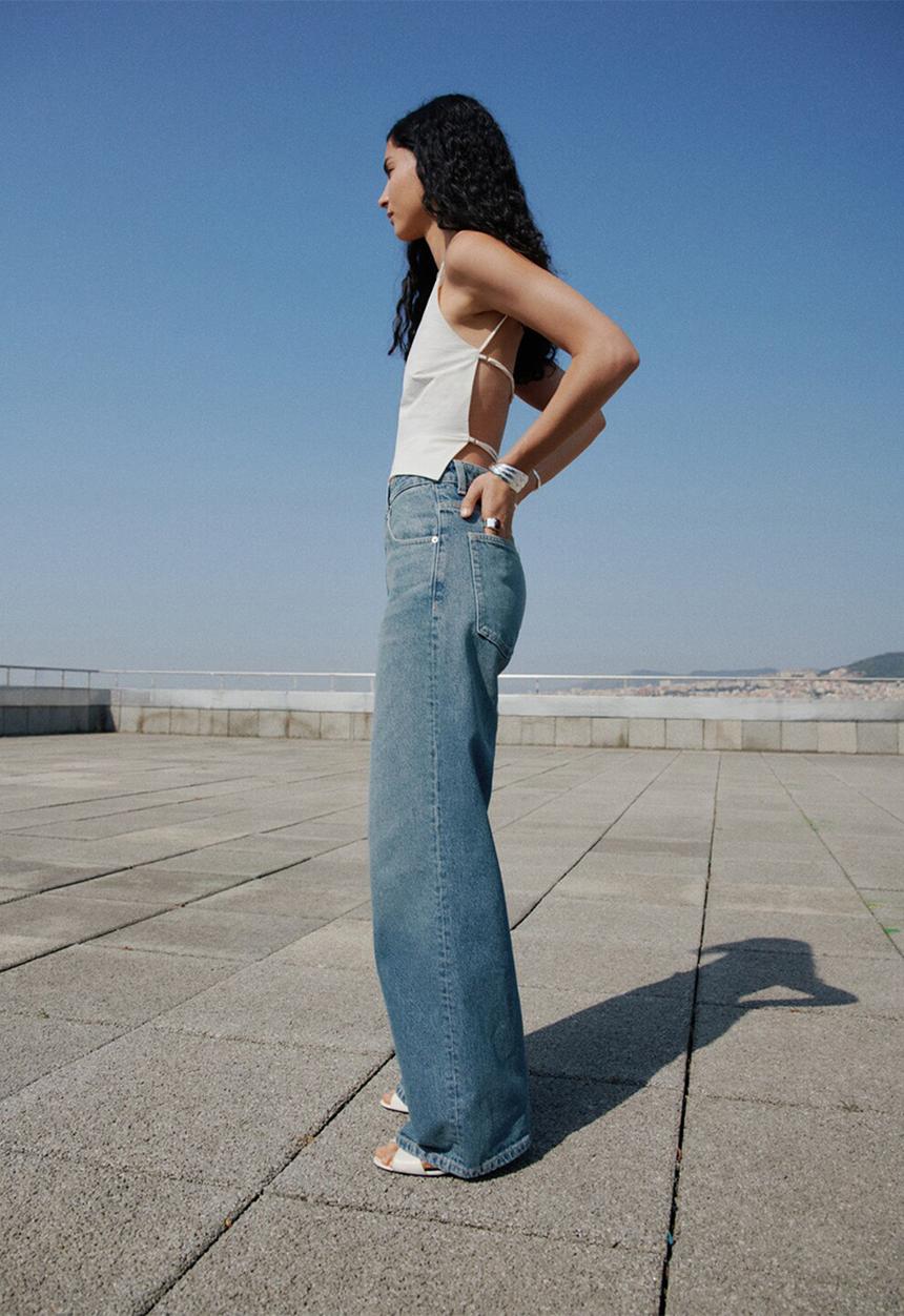 MANGO - Jeans niki -  open-blue
