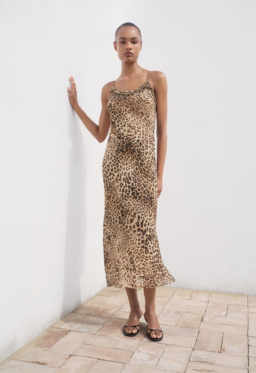 MANGO - Dress angelica -  light beige