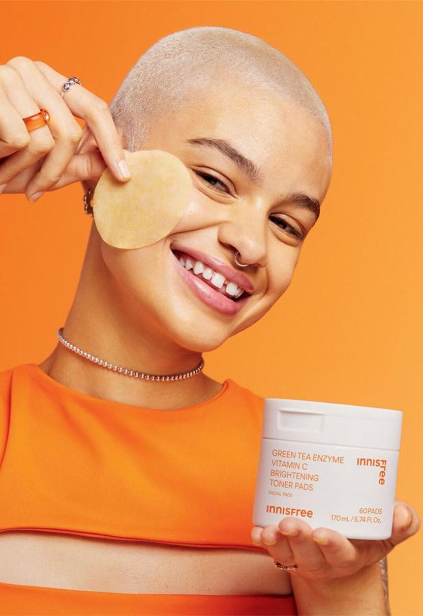 Innisfree - Green Tea Vitamin C Brightening Toner Pads