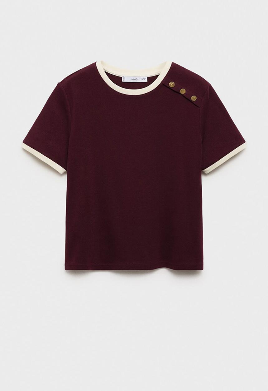 MANGO - T-shirt pirti -  dark red