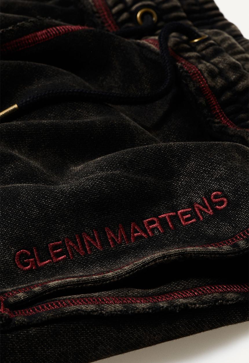 H&M - Glenn Martens H&M: Printed sweatpants - dark brown 