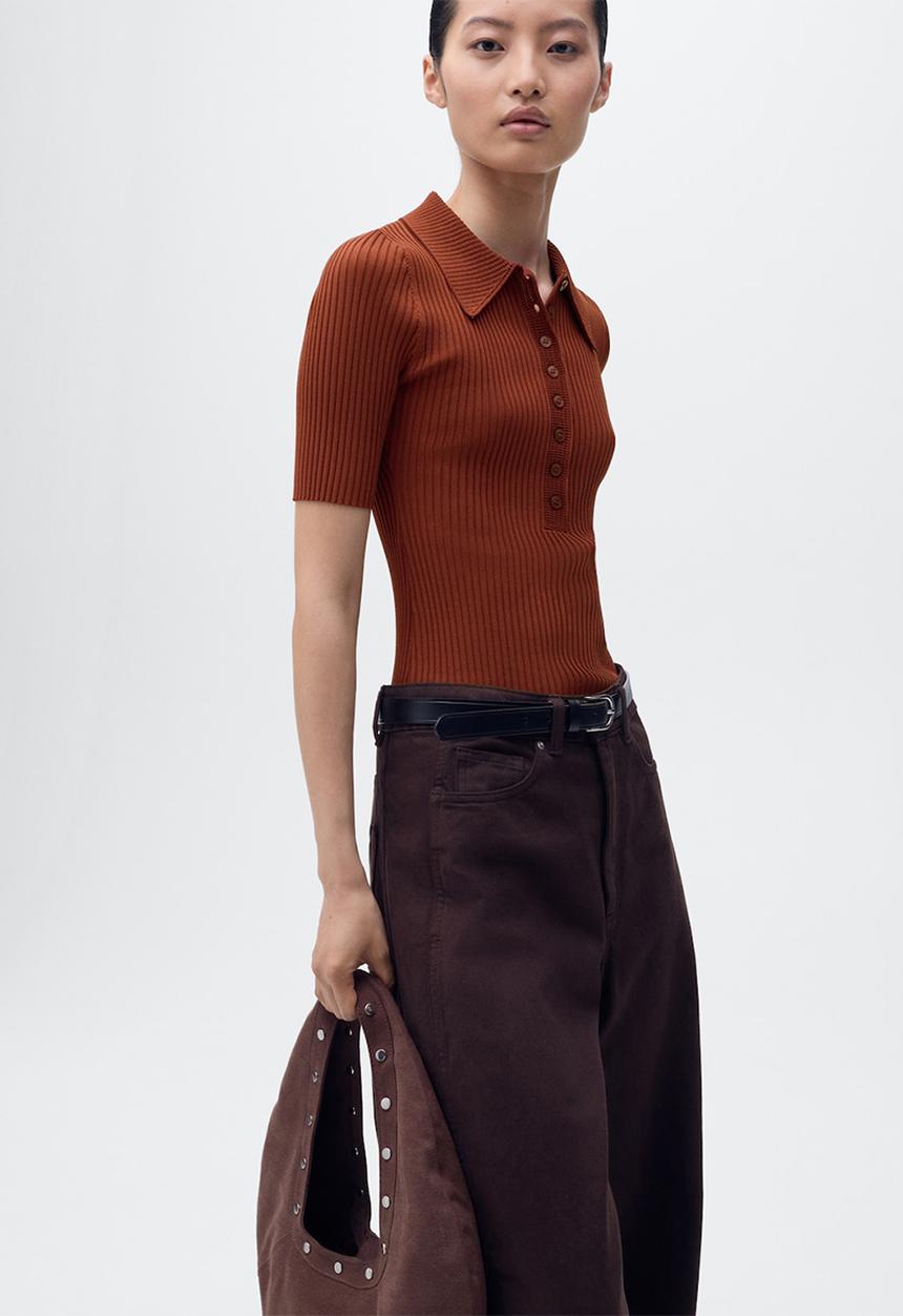 MANGO - Jersey polar - dark red