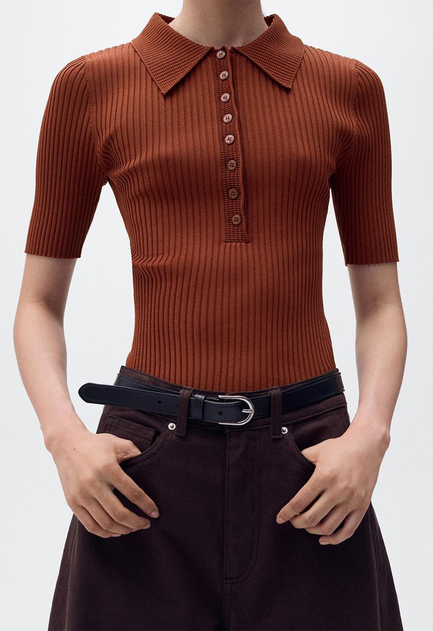 MANGO - Jersey polar - dark red