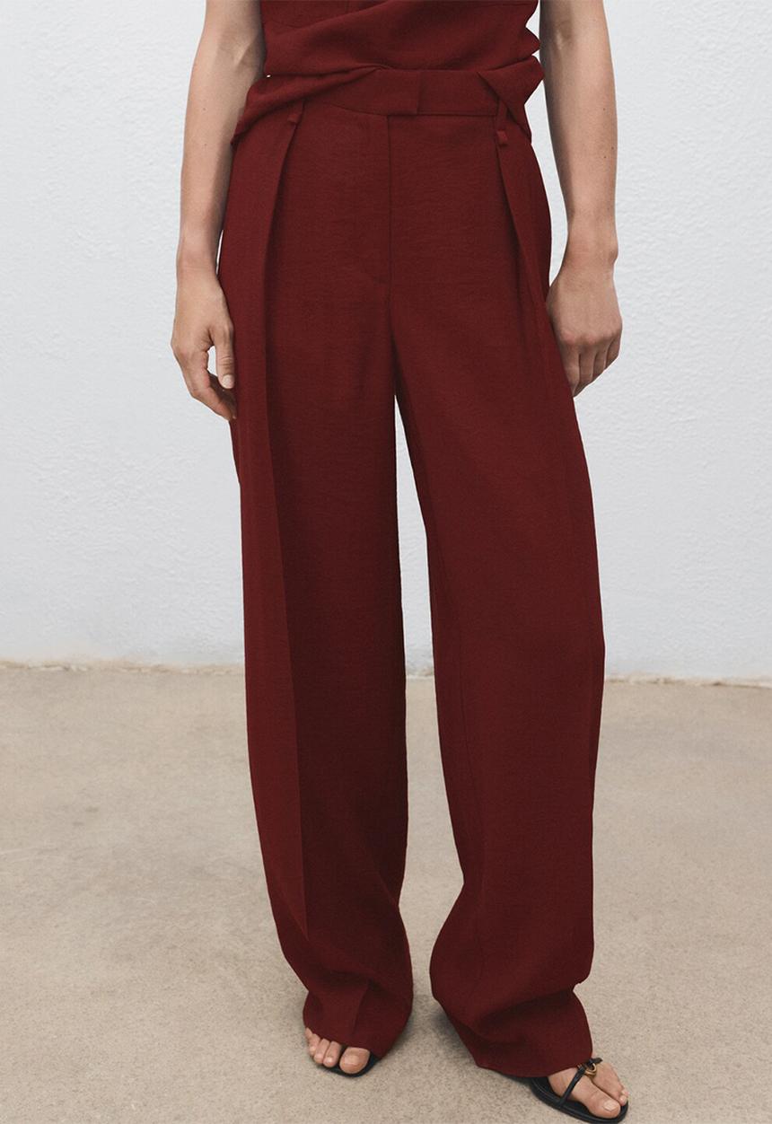 MANGO - Trousers angela -  medium red