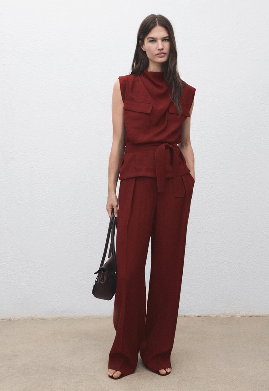 MANGO - Trousers angela -  medium red