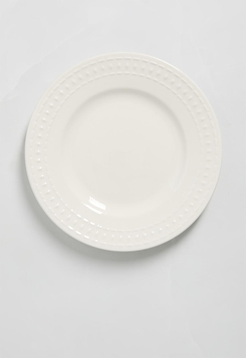 Sixth Floor - Dotty side plate set of 4 - White