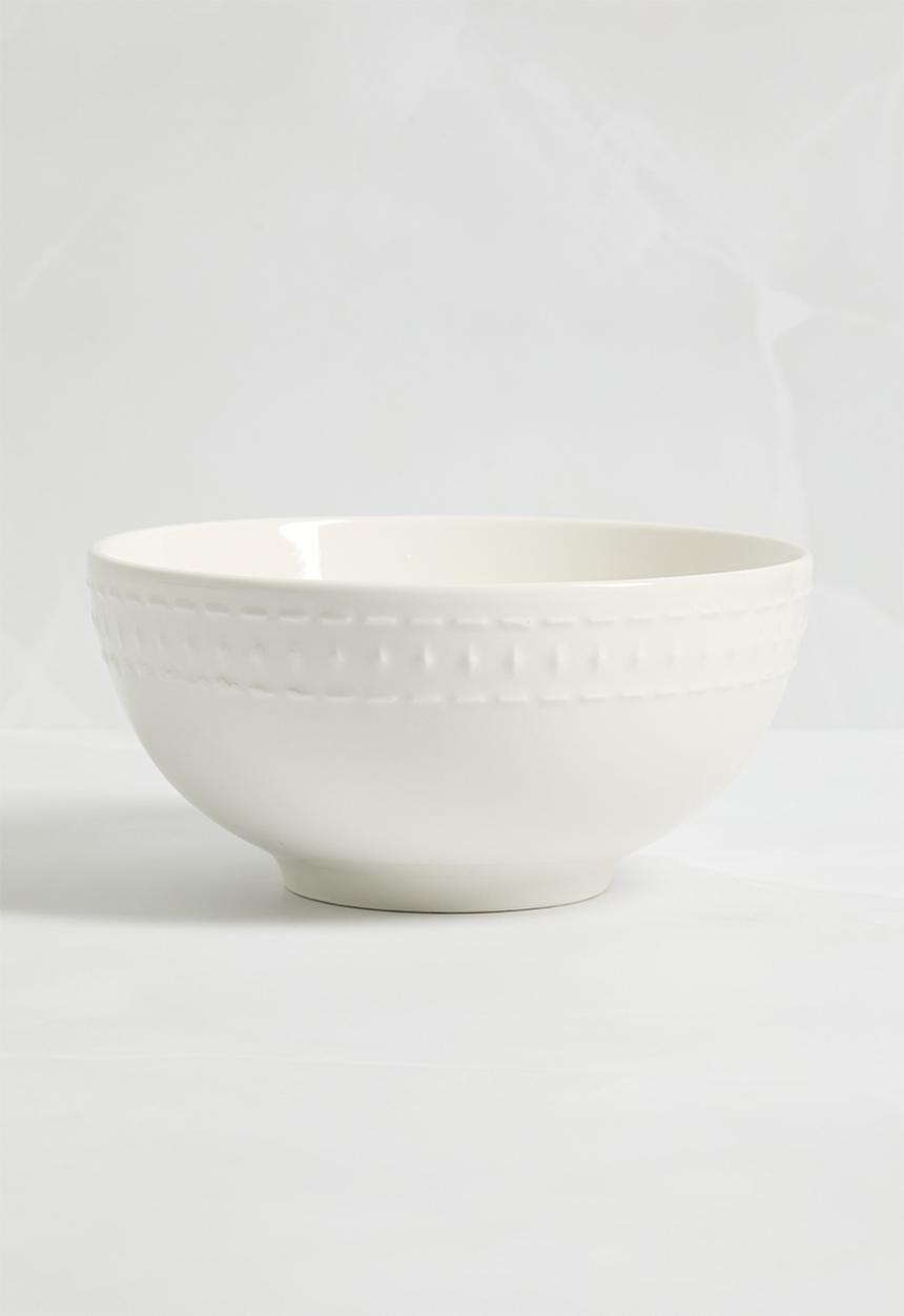 Sixth Floor - Dotty pasta bowl set of 4 - White