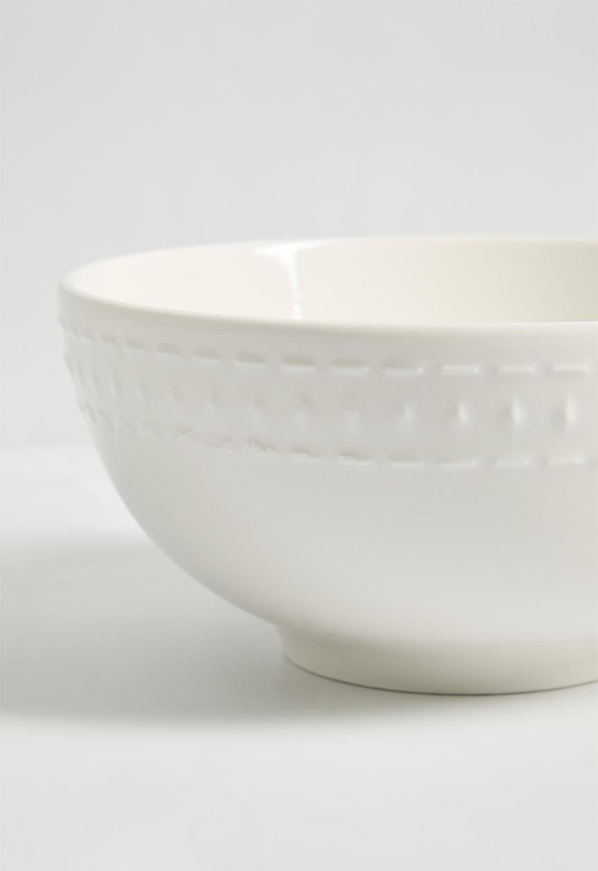 Sixth Floor - Dotty pasta bowl set of 4 - White