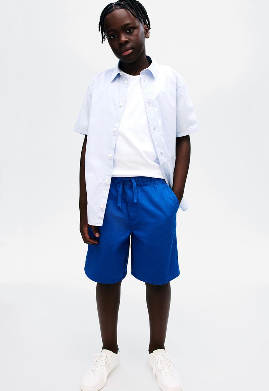 H&M - Cotton twill shorts - bright blue
