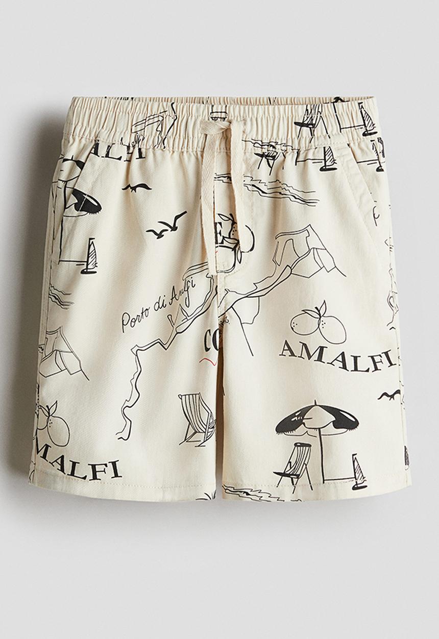 H&M - Cotton twill shorts - cream amalfi