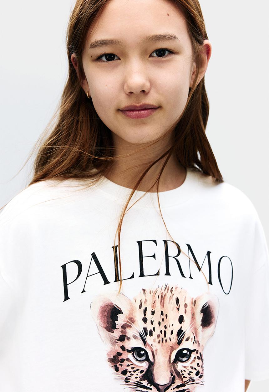 H&M - Oversized cotton T-shirt - white palermo