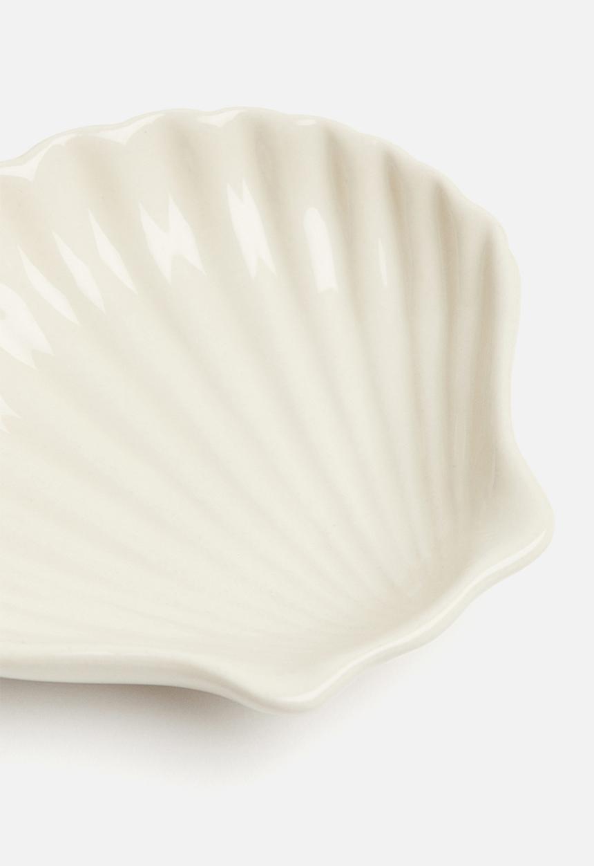 Shell-shaped mini plate - white - 1266216001