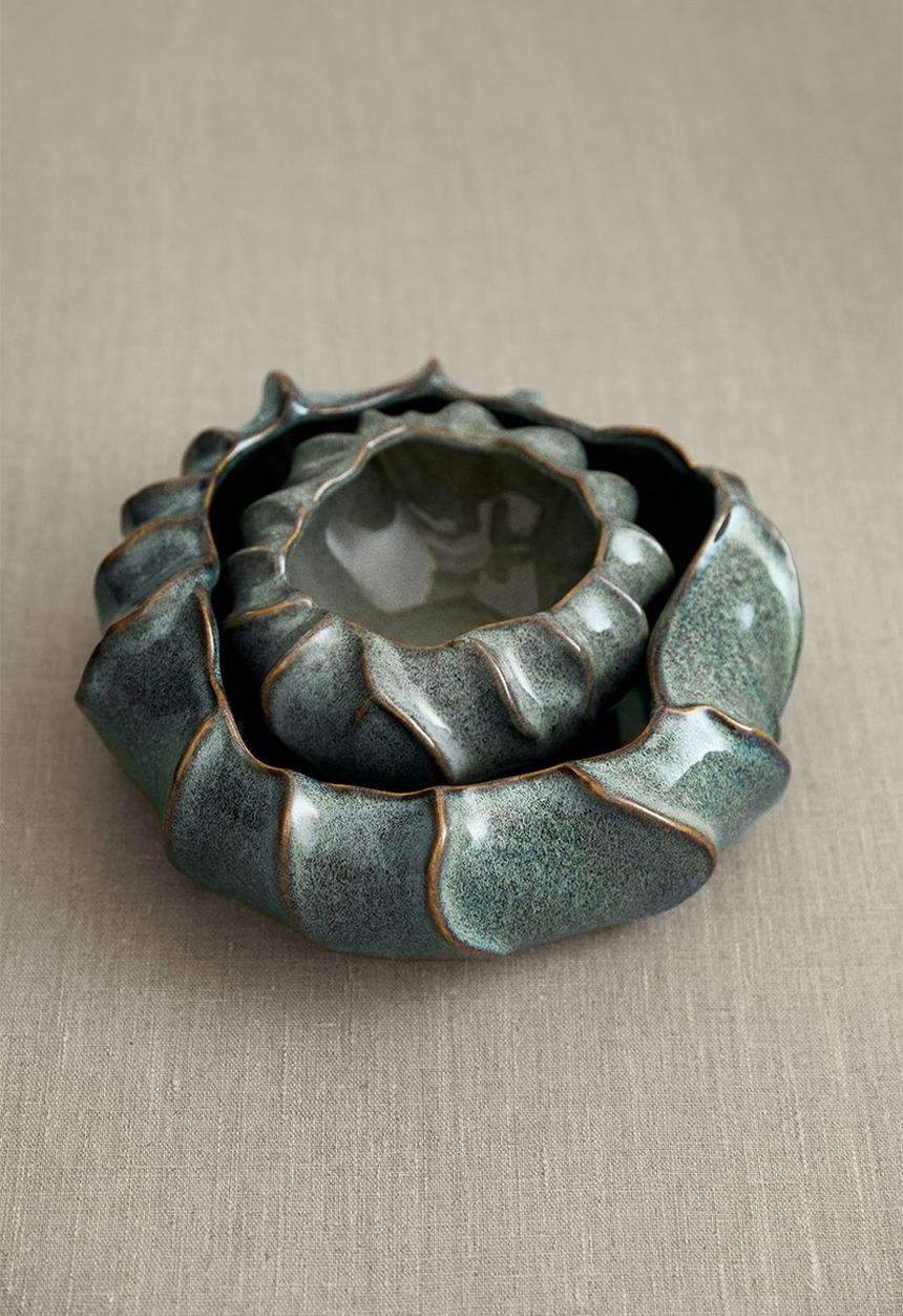 H&M - Large stoneware bowl - turquoise