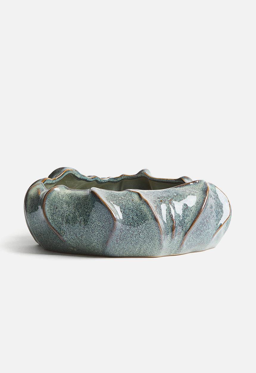 H&M - Large stoneware bowl - turquoise