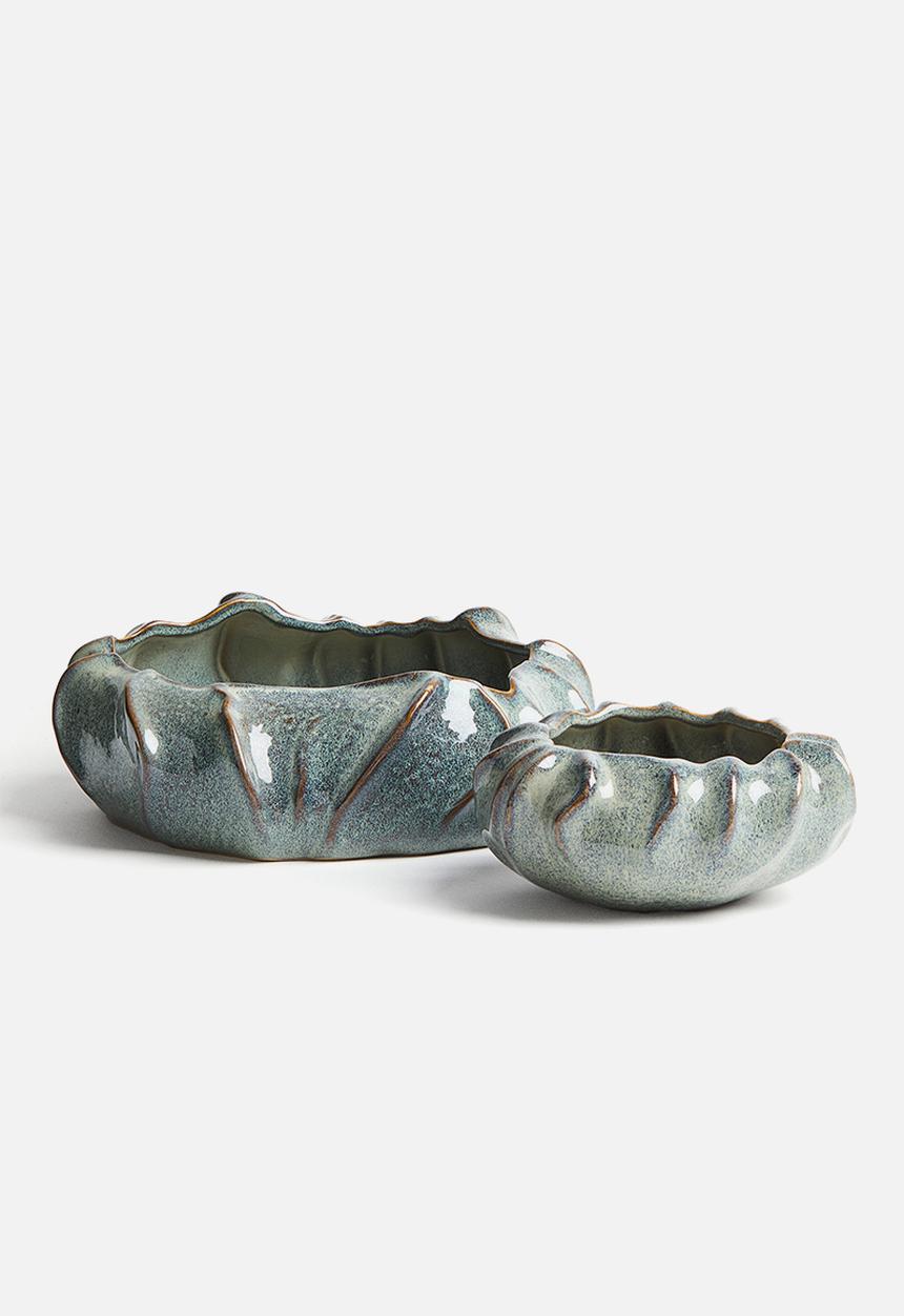 H&M - Small stoneware bowl - turquoise