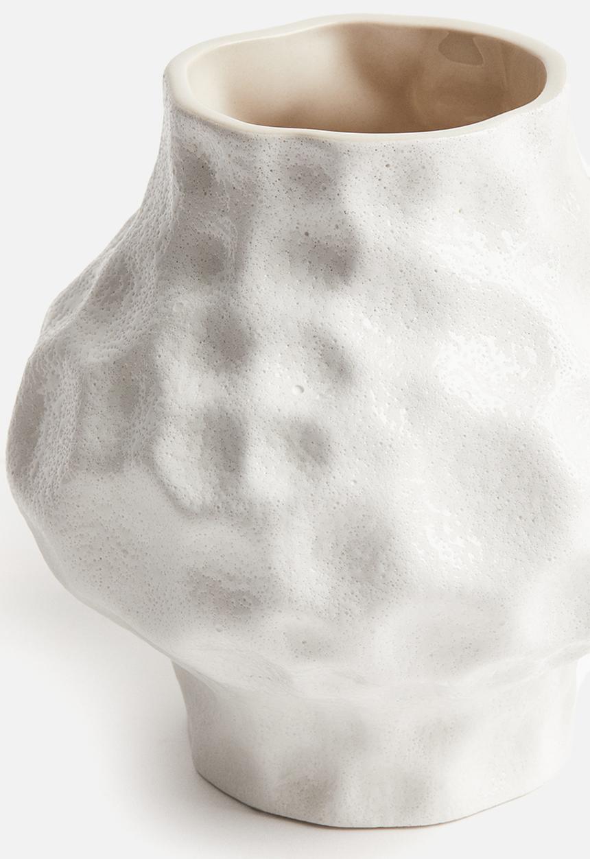 H&M - Stoneware vase - light beige