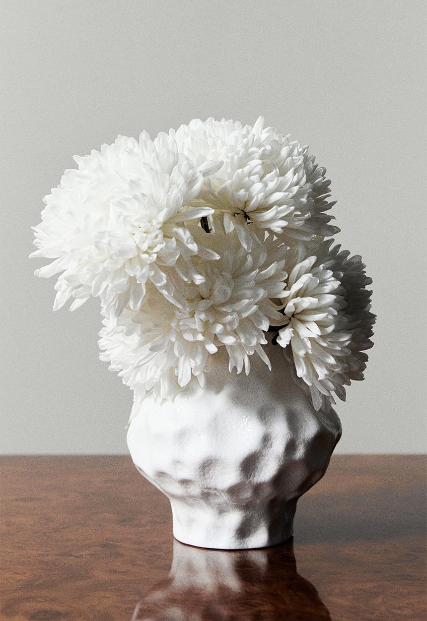 H&M - Stoneware vase - light beige