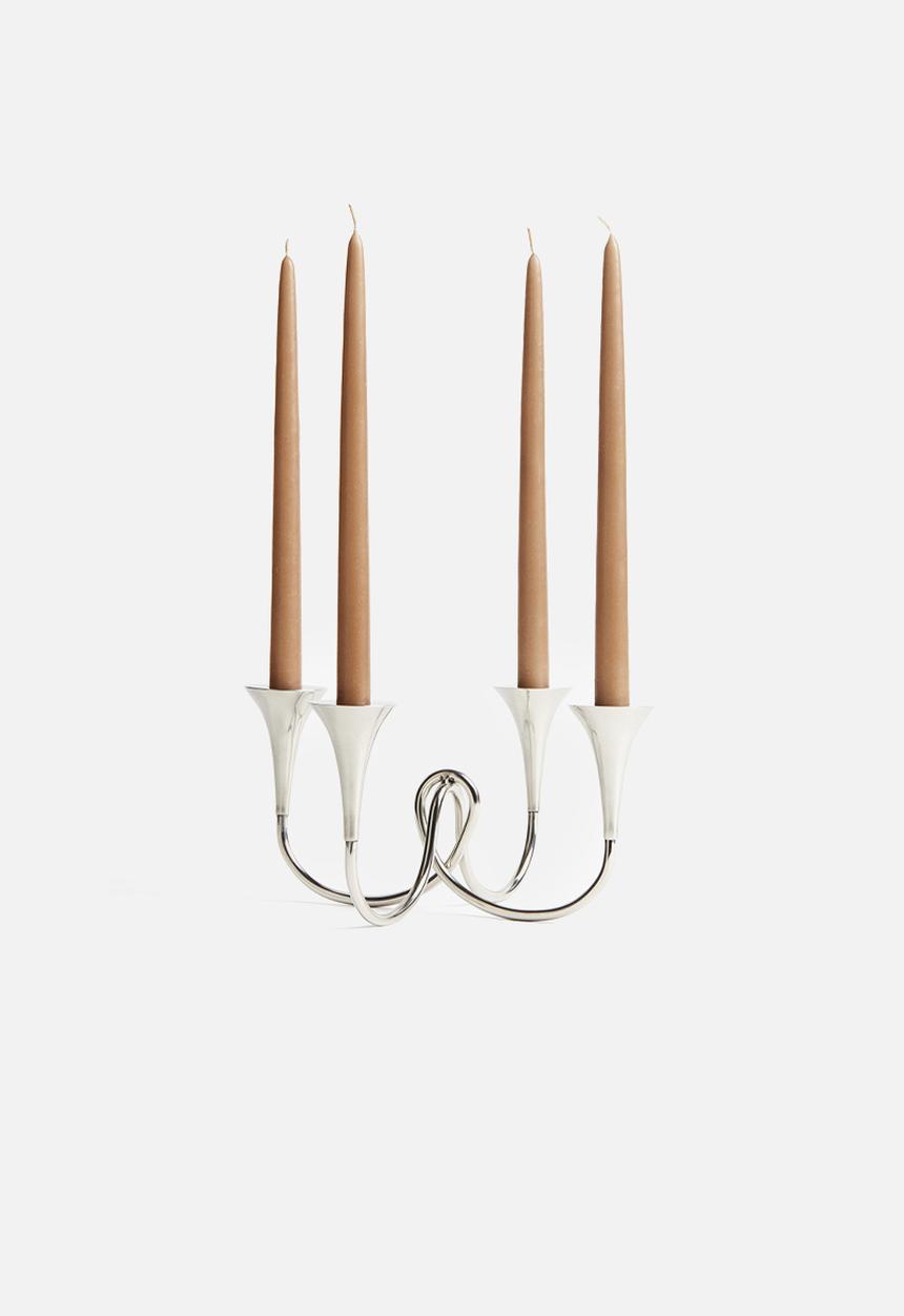 H&M - Metal candelabra - silver-coloured