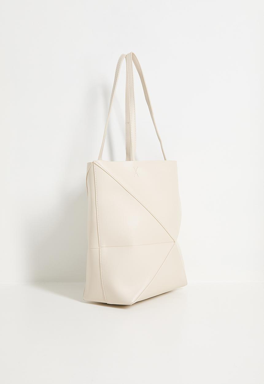 Tessa Design - Sabina panelled tote bag - cream