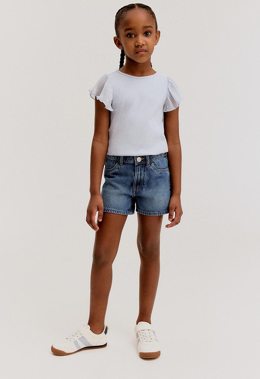 H&M - Denim shorts - denim blue 