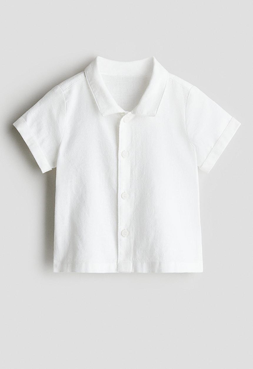 H&M - Linen-blend shirt - white