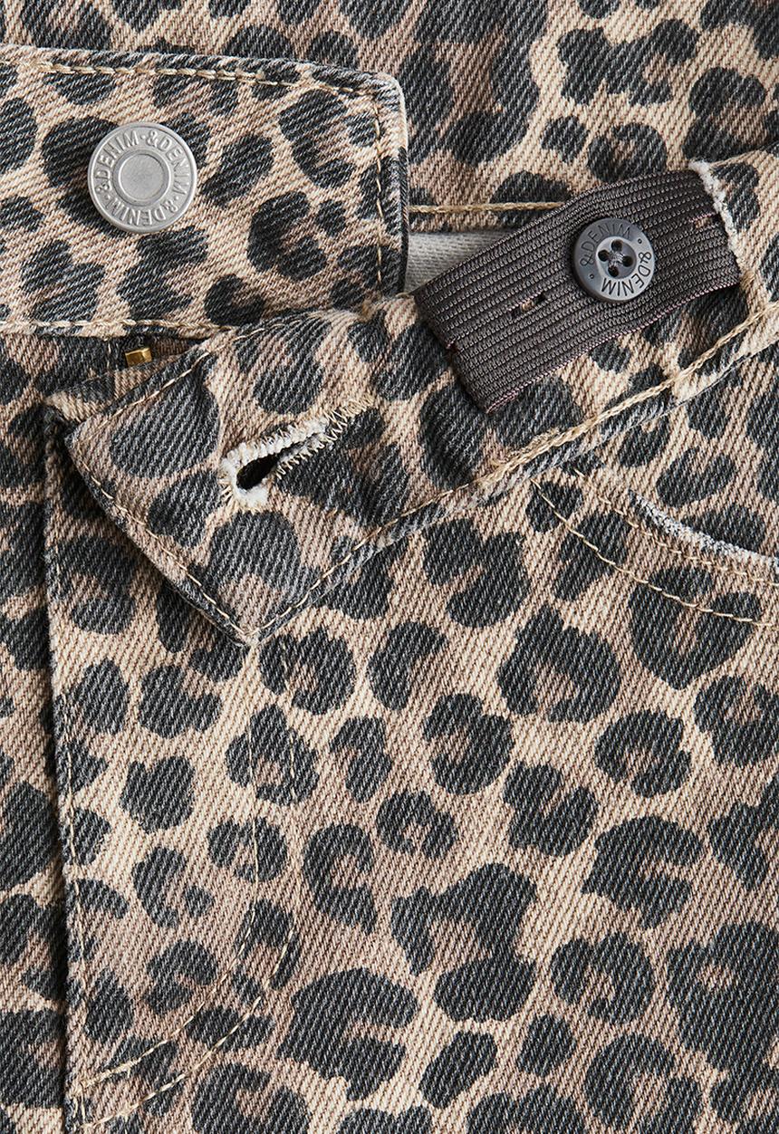 H&M - Denim shorts - beige leopard print